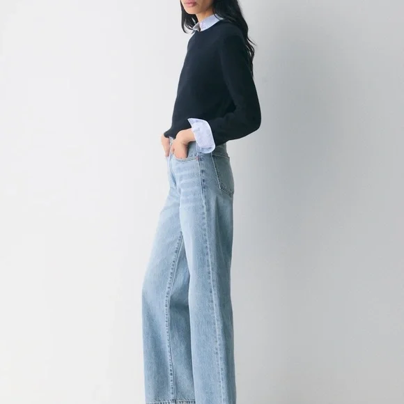 Denim Forum Farrah High Rise Light Blue Jeans - Picture 3 of 9